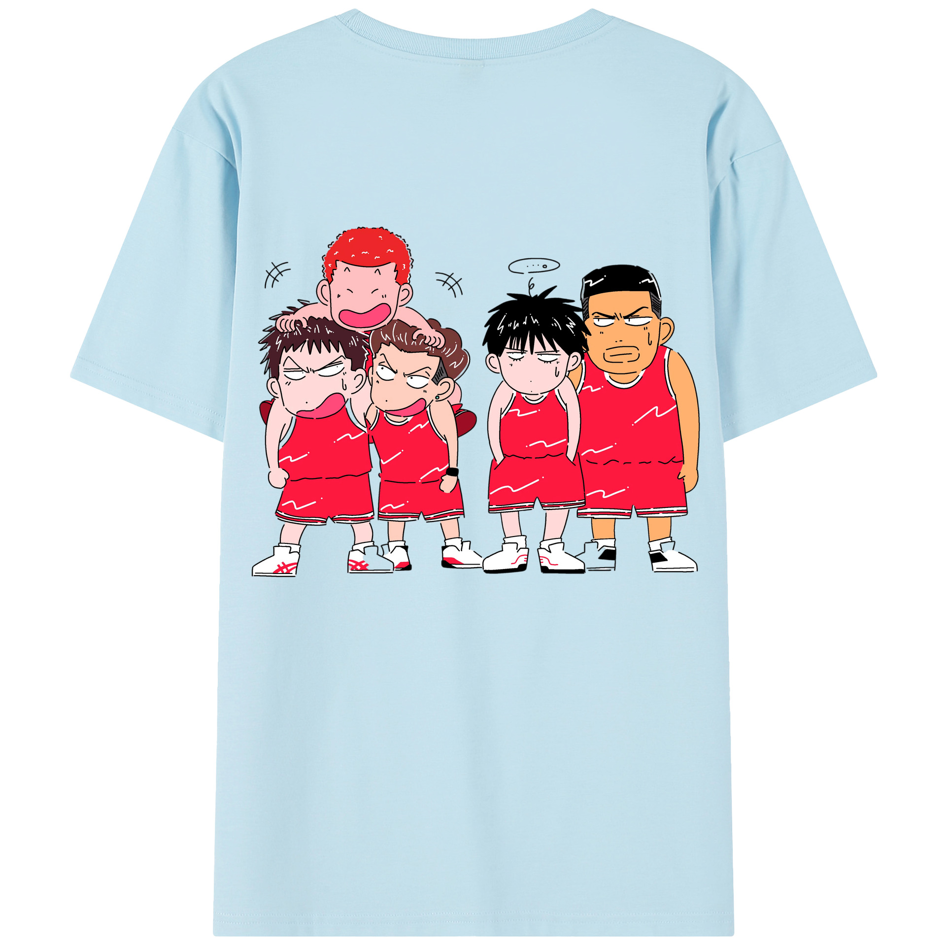 SLAM DUNK／スラムダンク 綿100％半袖Tシャツ（背面プリント）